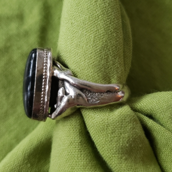 Womens Sterling Silver Labradorite Blue Gemstone Ring - Picture 8 of 9